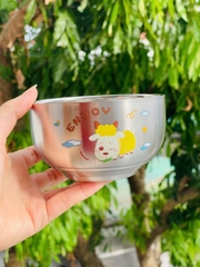 Bát inox cách nhiệt in hình dày dặn cho bé