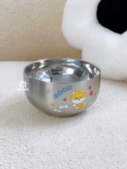 Bát inox cách nhiệt in hình dày dặn cho bé