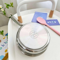 Chảo inox Okby dày dặn có tay cầm