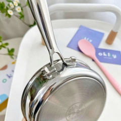 Chảo inox Okby dày dặn có tay cầm