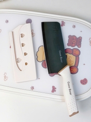 Bộ dao thớt inox Coco Bear 5 món