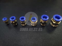 Nối hơi pu có ren - Xanh đen,Nối 4 ren M5