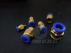 Nối hơi pu có ren - Xanh đen,Nối 4 ren M5