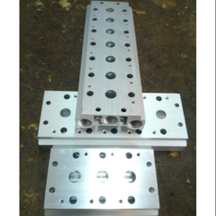 Đế nhôm CNC bắt van hơi solenoid ( lỗ thẳng)