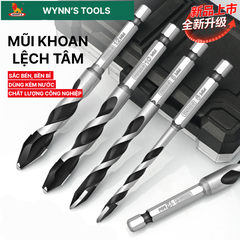 Mũi Khoan Lệch Tâm Đa Năng Wynn’s Tools Hợp Kim Sắc Bén Khoan Khô Ướt 6/8/10/12mm Siêu Bền Bỉ