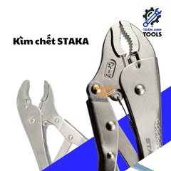 Kìm Chết Trắng Cao Cấp STAKA – Thép Cứng, Chống Gỉ, Kẹp Chặt Không Trượt Dụng Cụ Cơ Khí Siết Chặt Đa Năng