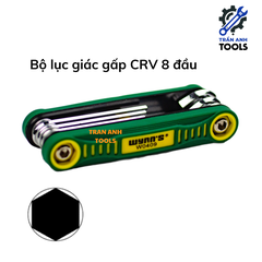 Bộ Lục Giác Gấp Gọn Wynn's Chất liệu CRV, Bộ Lục Giác Xếp Đầu Lục giác 8 Chi Tiết Wynn's, Siêu Bền, Chất Lượng Cao