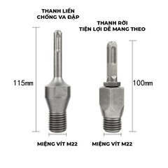 Đầu chuyển từ khoan bê tông sang ren