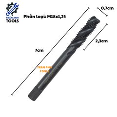 Mũi tạo ren taro cỡ từ M2-M12 chất liệu HSS 6542 phủ Nitrit đen cao cấp