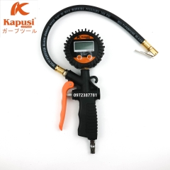 Đồng hồ đo áp suất lốp điện tử K-1090 Kapusi Japan chính hãng, đầu vòi bơm ô tô xe máy hàng nhật bản chất lượng cao
