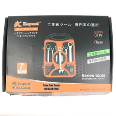 Bộ cờ lê tự động 7 chi tiết có các cỡ 8,10,12,13,14,17,19 Kapusi Japan chính hãng, bộ cờ lê tự động chất lượng nhật bản