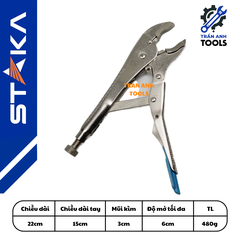 Kìm Chết Trắng Cao Cấp STAKA – Thép Cứng, Chống Gỉ, Kẹp Chặt Không Trượt Dụng Cụ Cơ Khí Siết Chặt Đa Năng