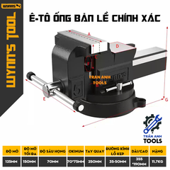 Ê Tô Cố Định Bàn Màu Xám Wynn’s –   Mở Miệng Rộng, Kẹp Cứng,  Kẹp Chắc, Siết Chặt Không Trượt , Thân Dày Đúc Nguyên Khối, Dùng Cho Mộc – Sắt – DIY