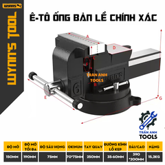 Ê Tô Cố Định Bàn Màu Xám Wynn’s –   Mở Miệng Rộng, Kẹp Cứng,  Kẹp Chắc, Siết Chặt Không Trượt , Thân Dày Đúc Nguyên Khối, Dùng Cho Mộc – Sắt – DIY