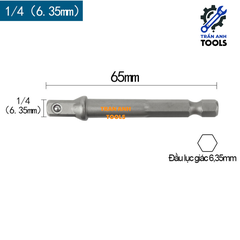 Bộ 3 đầu chuyển từ bắn vít sang bu lông các cỡ 1/4 3/8 1/2 đa năng, đầu chuyển từ máy vặn vít sang máy siết ốc