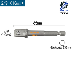 Bộ 3 đầu chuyển từ bắn vít sang bu lông các cỡ 1/4 3/8 1/2 đa năng, đầu chuyển từ máy vặn vít sang máy siết ốc