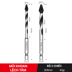 Mũi Khoan Lệch Tâm Đa Năng Wynn’s Tools Hợp Kim Sắc Bén Khoan Khô Ướt 6/8/10/12mm Siêu Bền Bỉ