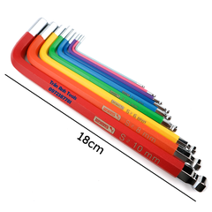 Bộ lục giác màu đầu bi Wynn's F041239 dài 18cm chất liệu S2 cao cấp, bộ lục giác màu 9 chi tiết hàng chất lượng cao