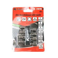 Bộ 8 Khẩu Tuýp Kapusi Vặn Ốc Lục Giác Gắn Máy Khoan kích cỡ 6mm-13mm, Bộ Đầu Vít Bắn Tôn Hàng Chất Lượng Cao