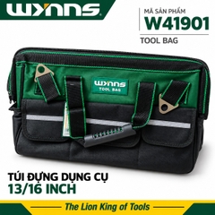 Túi đựng dụng cụ W41901 Wynn's Tools kích cỡ 13 16 inch, túi đựng đồ nghề dung tích lớn nhiều ngăn kèm quai đeo chéo