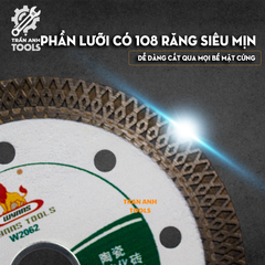 Lưỡi cắt đa năng Wynn's 107mm cắt gạch men, đá ceramic hoa cương, sắt, gỗ siêu mỏng siêu ngọt, đá cắt đa năng độ bền cao