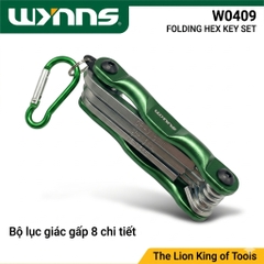 Bộ Lục Giác Gấp Gọn Xếp Đầu Lục giác 8 Chi Tiết Wynn's