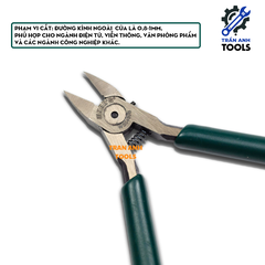 Kìm bấm linh kiện điện tử 5 inches Wynn's đầu cắt nhỏ dễ dàng thao tác, kềm bấm dây nhỏ