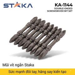 COMBO 10 Mũi Vít 2 Đầu STAKA KA-1144 PH2 65mm Thép S2 Chống Trượt Cam Cho Máy Khoan Vặn Vít