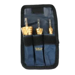 Bộ 3 mũi khoan tháp cao cấp gồm các cỡ 4-12 22 32 cao cấp Kapusi Japan, bộ mũi tháp phủ titan siêu cứng siêu bền