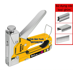 Súng bắn ghim 3 trong 1 Wynn's Tools bắn ghim chữ T, chữ U, ghim gỗ,kìm bắn đinh gỗ đa năng chất lượng cao tặng kèm ghim
