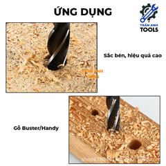 Mũi khoan gỗ xoắn dài chuôi lục giác