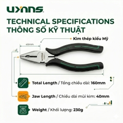 (E406D) Kìm cắt dây kiểu Mỹ 6 inch ( Tay cầm đặc biệt )