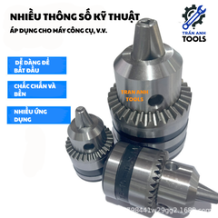 ĐẦU KẸP MÁY KHOAN MẢNH RĂNG – PHỤ KIỆN MÁY KHOAN CẦM TAY, KHOAN BÀN CHUẨN CƠ KHÍ SANOU