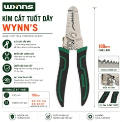 Kìm Cắt. Tuốt Dây, Ép Cos Đa Năng Wynn's W1045, Kềm Cắt Tuốt Dây Chính Xác, Chất Liệu Thép Cao Cấp