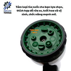 Súng Phun Nước Wynn's 8 Chế Độ Đa Năng Chất Liệu Kim Loại Siêu Bền – Rửa Xe, Tưới Cây, Vệ Sinh Tiện Lợi