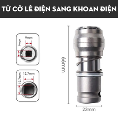 Đầu Chuyển Chuôi 1/2 Sang Chuôi Kẹp Máy Khoan Bê Tông