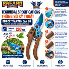 Kéo cắt cành cán gỗ Bafaro