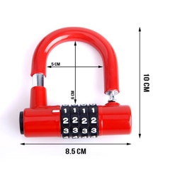 Ổ khóa chữ U mini 4 số không cần chìa bảo đảm an toàn cho tài sản