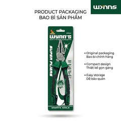 Kìm điện đa năng 8 inch Wynn's W208S - Thép CR-V cao cấp, chuyên dùng cắt, ép dây, kẹp giữ - Chính hãng