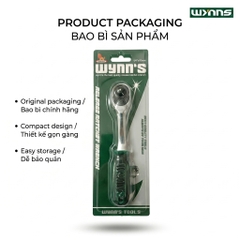 (W2595A) Cờ lê bánh cóc tay cầm cong 1/4