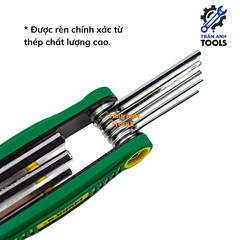 Bộ Lục Giác Gấp Gọn Wynn's Chất liệu CRV, Bộ Lục Giác Xếp Đầu Lục giác 8 Chi Tiết Wynn's, Siêu Bền, Chất Lượng Cao