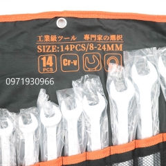 Bộ cờ lê 8-24 14 chi tiết cao cấp Kapusi Japan, bộ vòng miệng 8-24 hàng chất lượng cao