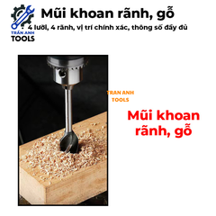 Mũi khoan gỗ xoắn dài chuôi lục giác