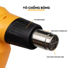 Súng Khò Nhiệt Điện Tử Wynn's Tools 2000W - Điều Chỉnh Nhiệt Độ, Khò Nóng Cao Cấp 50-600°C