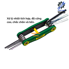 Bộ Lục Giác Gấp Gọn Wynn's Chất liệu CRV, Bộ Lục Giác Xếp Đầu Lục giác 8 Chi Tiết Wynn's, Siêu Bền, Chất Lượng Cao