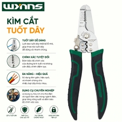 Kìm Cắt. Tuốt Dây, Ép Cos Đa Năng Wynn's W1045, Kềm Cắt Tuốt Dây Chính Xác, Chất Liệu Thép Cao Cấp