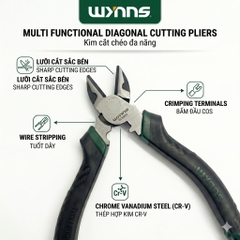 (W306S) Kìm cắt chéo đa năng 6 inch