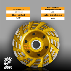 Đĩa Mài Kim Cương Vàng 100mm Wynn's – Dùng Cho Máy Mài Cầm Tay, Độ Bền Cao, Cắt Nhanh, Ít Mòn, Mài Siêu Êm