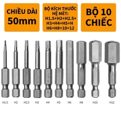Bộ mũi lục giác chuôi 1/4 50mm-150mm