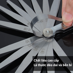 Bộ thước lá đo khe hở, thước lá inox 17 lá 0.02-1.00mm Wynn's Tools chiều dài 10cm và 15cm